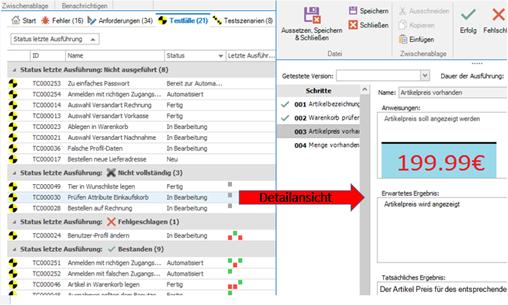 Testfälle definieren & managen in aqua